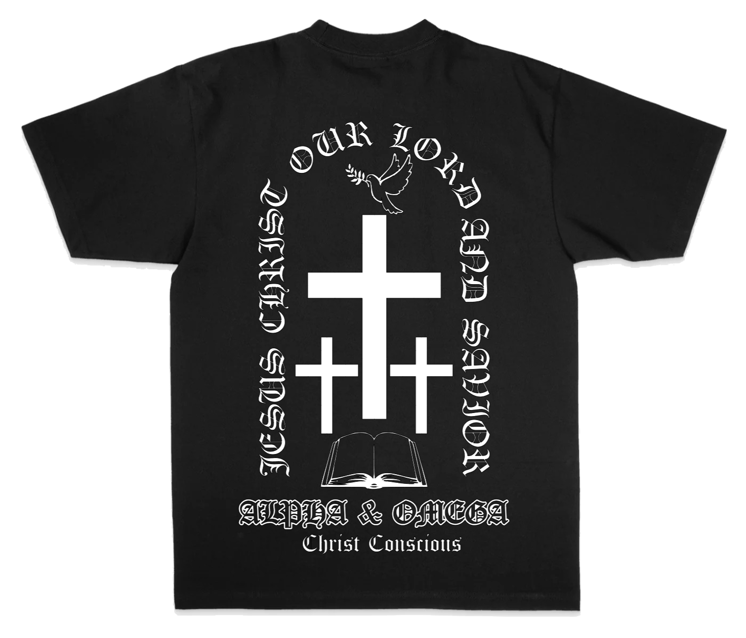 ALPHA & OMEGA TEE - BLACK