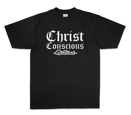 CHRIST CONSCIOUS WORLDWIDE TEE – BLACK